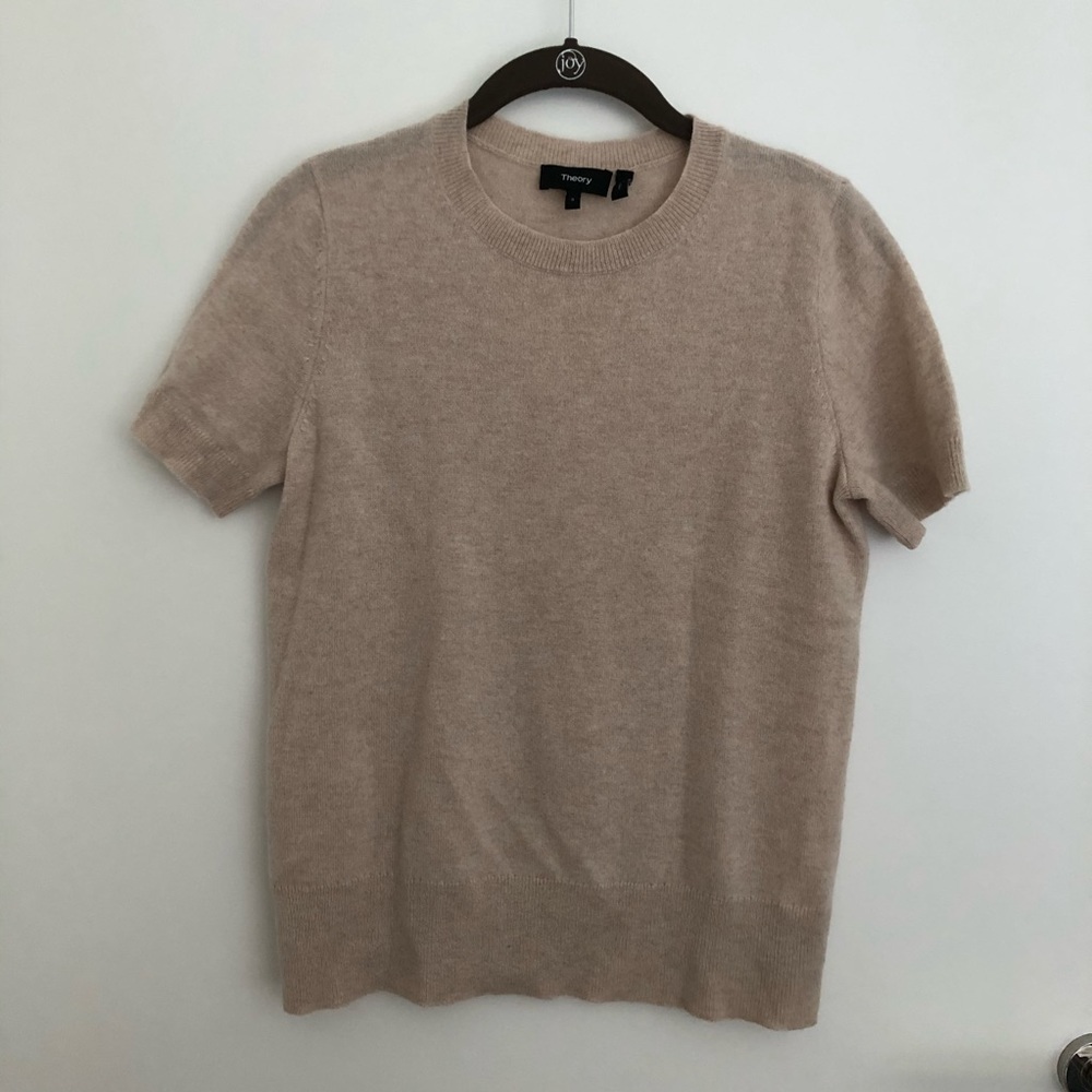 Theory 100% Cashmere Shortsleeved Sweater